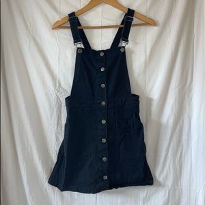 Black overall dress